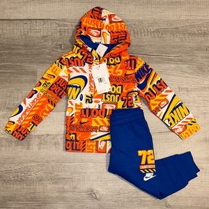 Orange and Blue Nike Sweatsuit